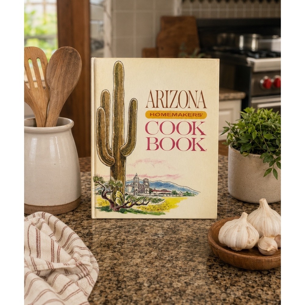 Vintage‎ Arizona Homemakers Cookbook Ring Bound Illustrated Tabbed Dividers